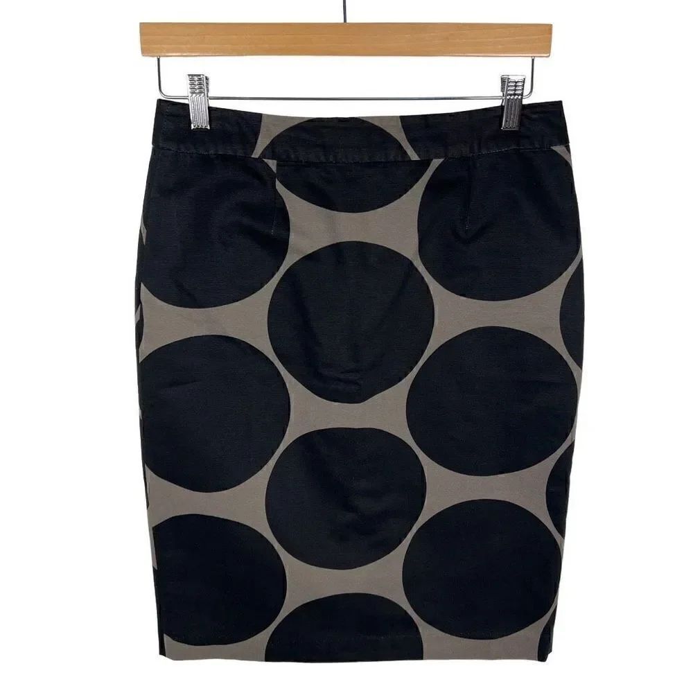 Boden Polkadot Pencil Skirt Black Dots Workwear Career Officers women’s size 6